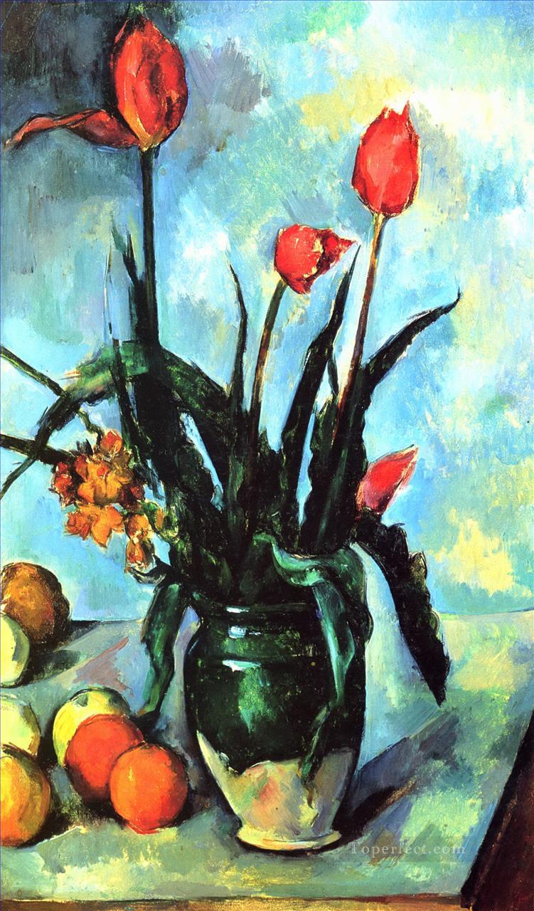 Tulipanes en un jarrón Paul Cezanne Pintura al óleo